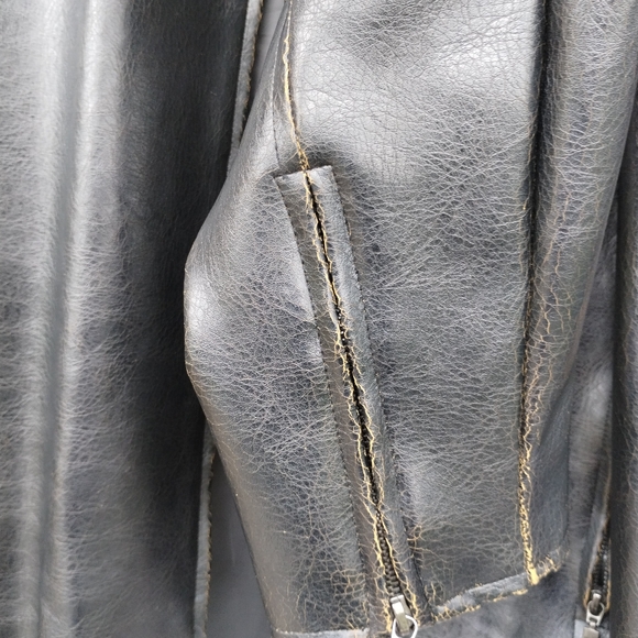 Rock And Chrome Black Faux Leather Jacket - Picture 4 of 8